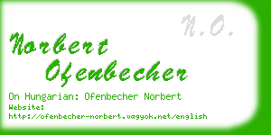 norbert ofenbecher business card